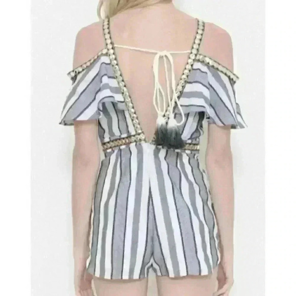 Nautical Girl Striped Romper - Picture 4 of 5